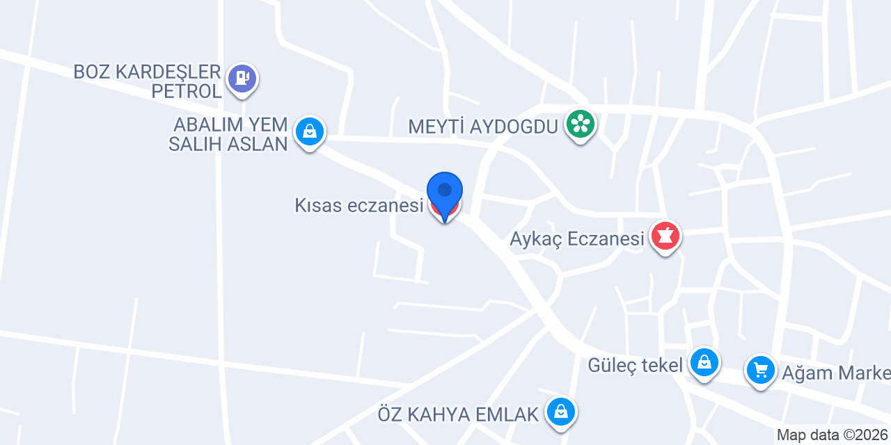 Kısas eczanesi konumu