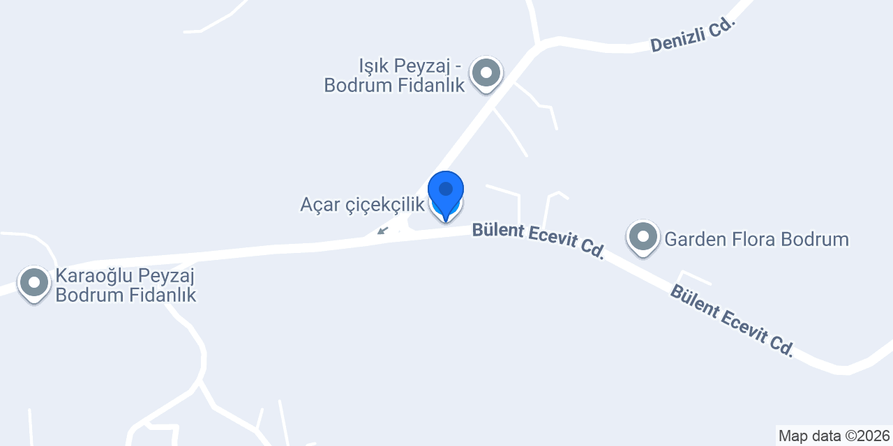 Açar çiçekçilik konumu