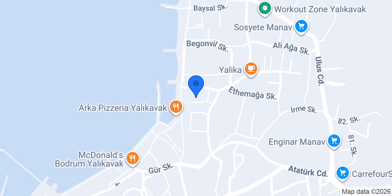 Yalıkavak Çamaşırhanesi Bodrum konumu