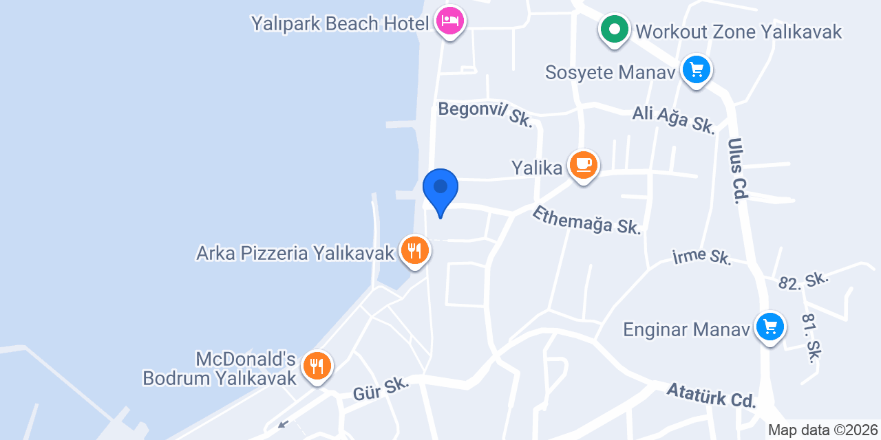 Akdeniz Restoran Yalıkavak konumu
