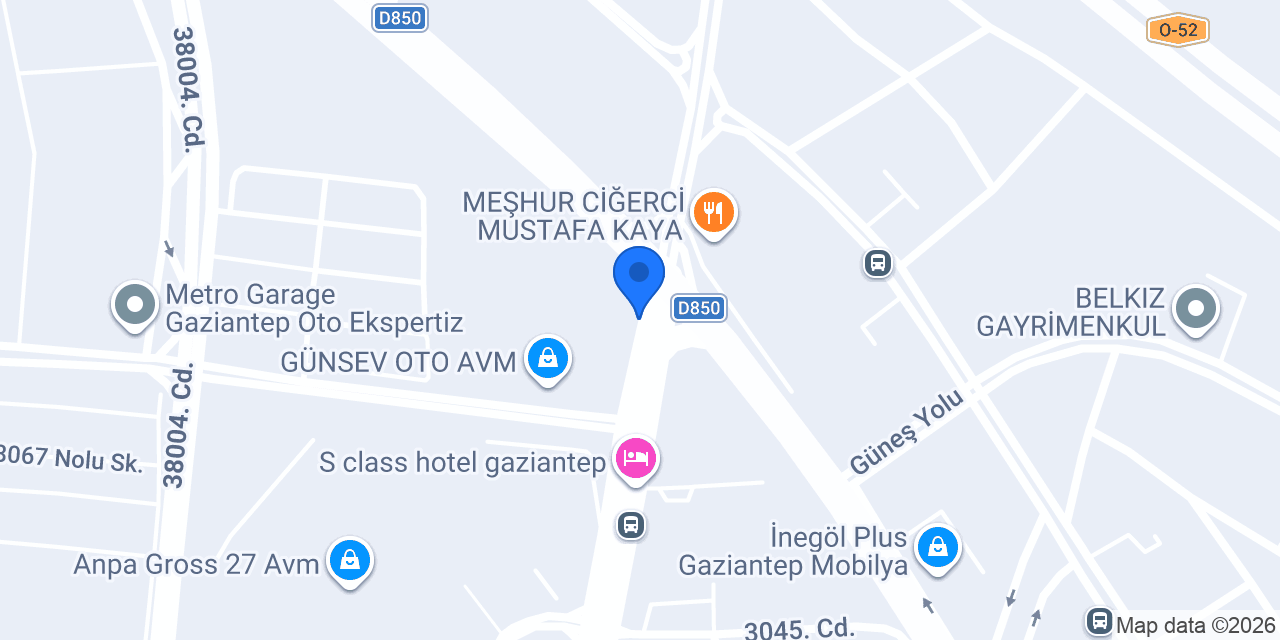 CarPlus Gaziantep konumu