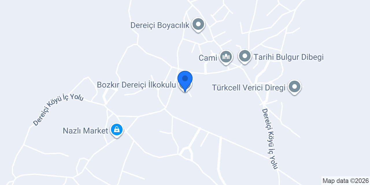 Bozkır Dereiçi İlkokulu konumu