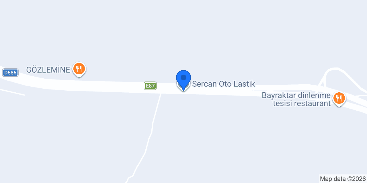 Sercan Oto Lastik konumu