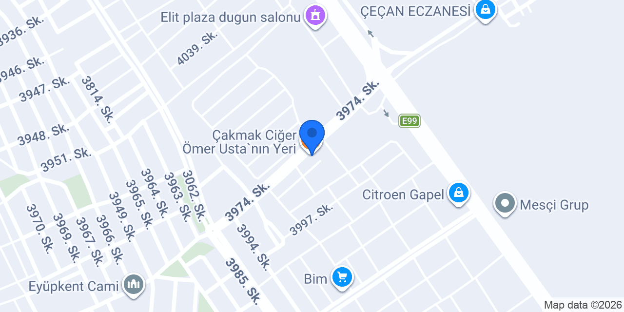 Çakmak Ciğer Ömer Usta`nın Yeri konumu