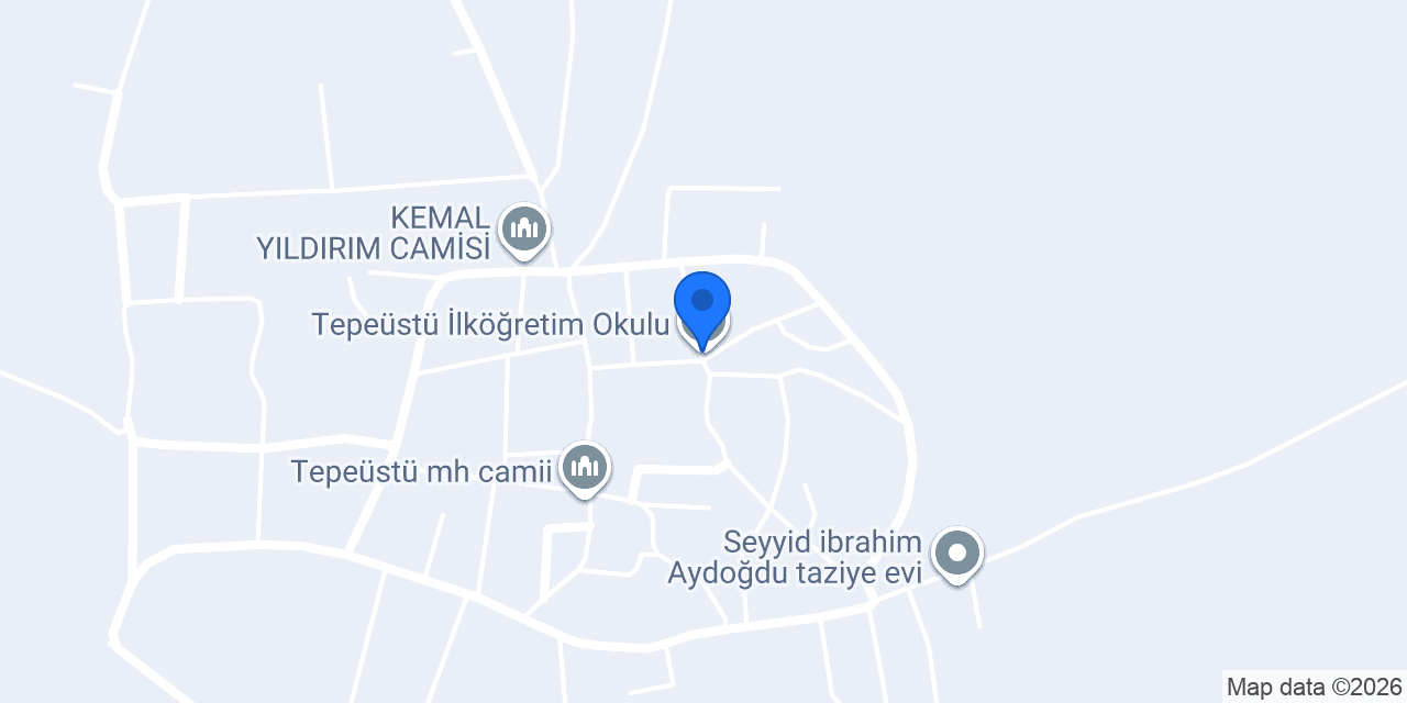 Tepeüstü İlköğretim Okulu konumu