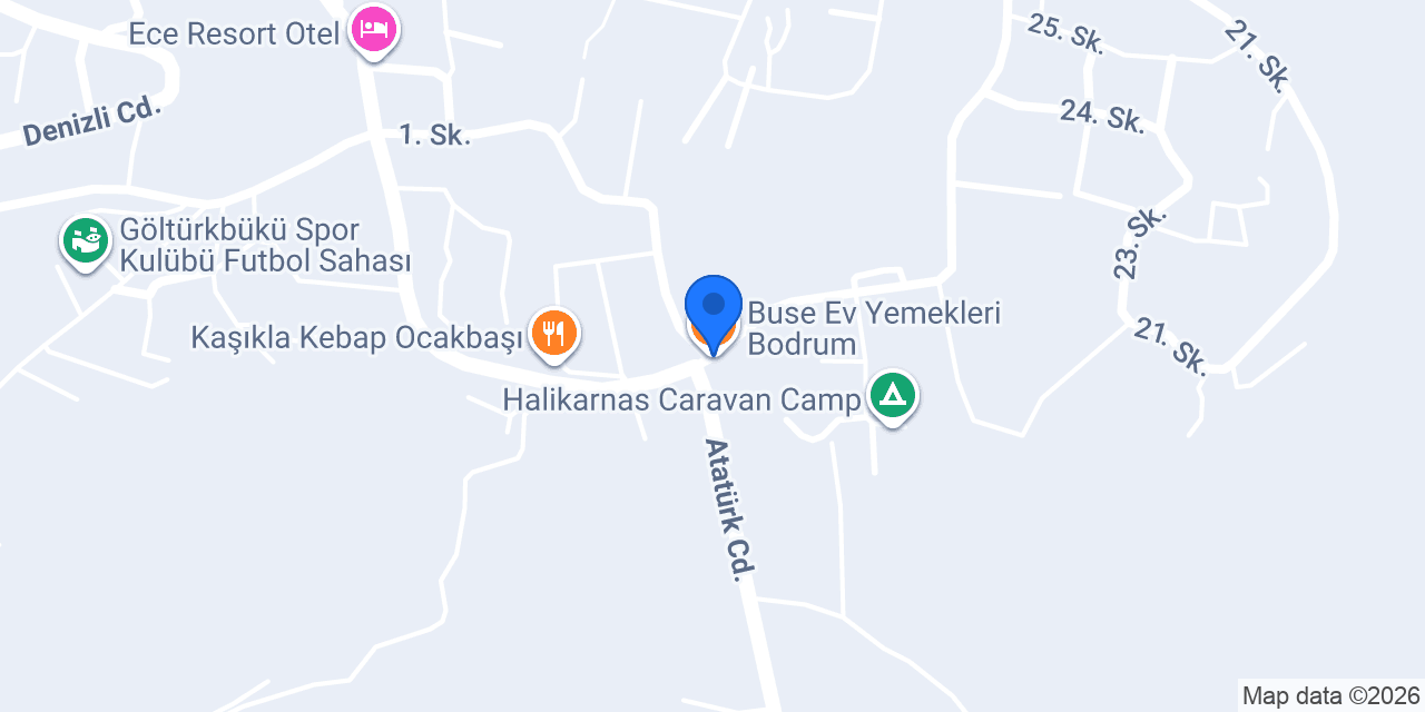 Buse Ev Yemekleri Bodrum konumu