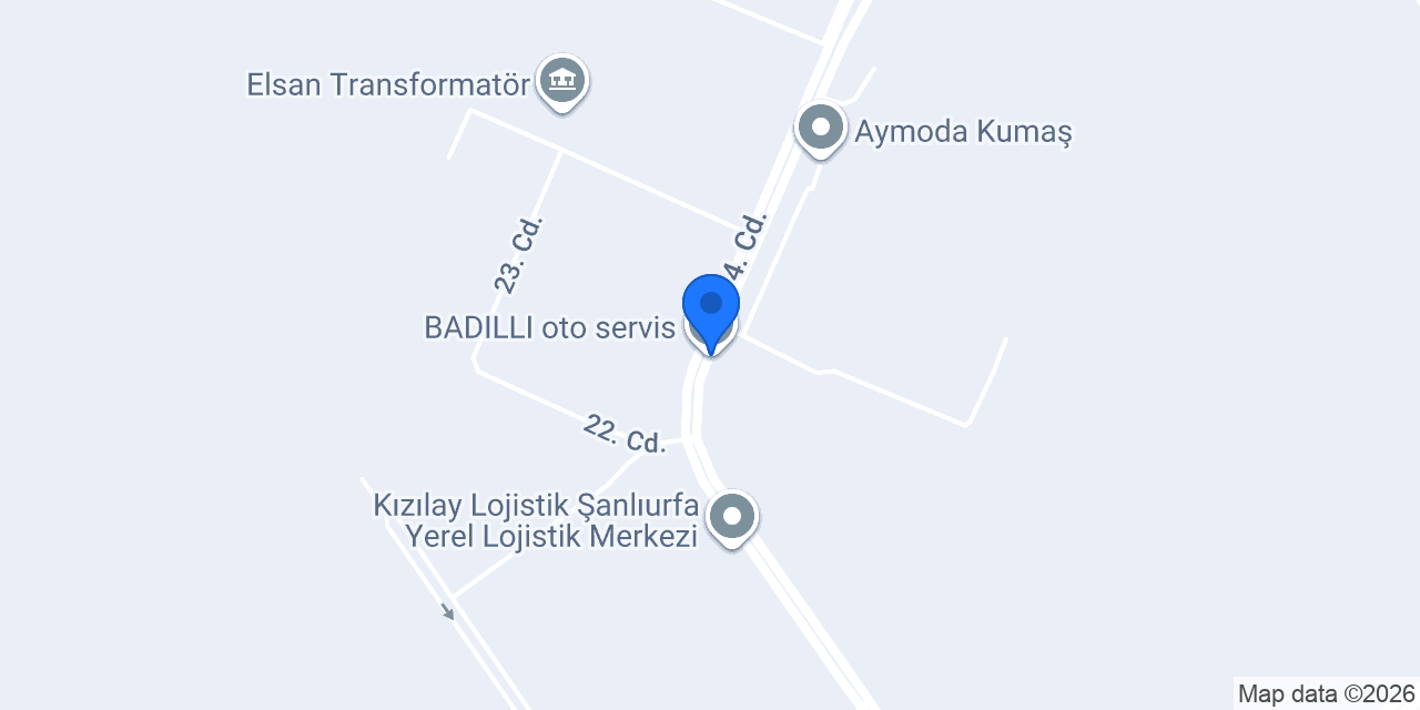 BADILLI oto servis konumu