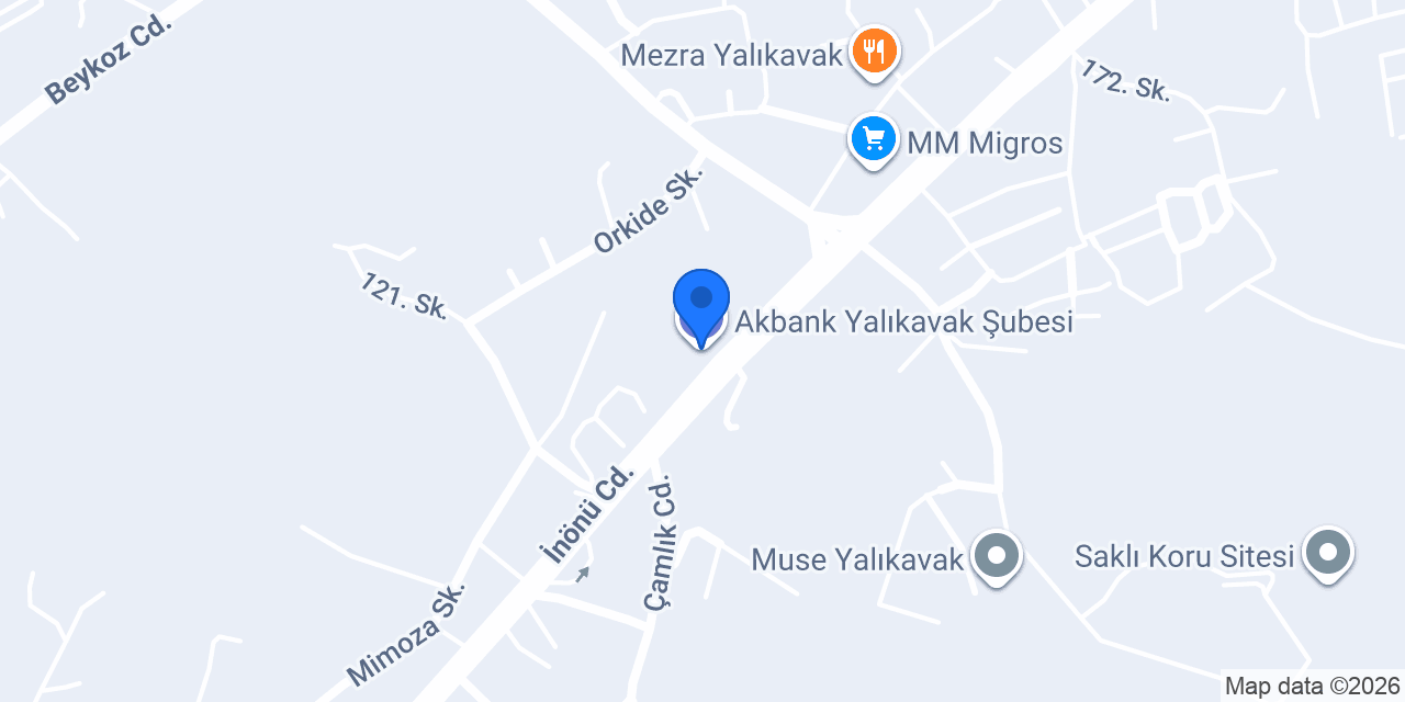 Akbank Yalıkavak Şubesi konumu
