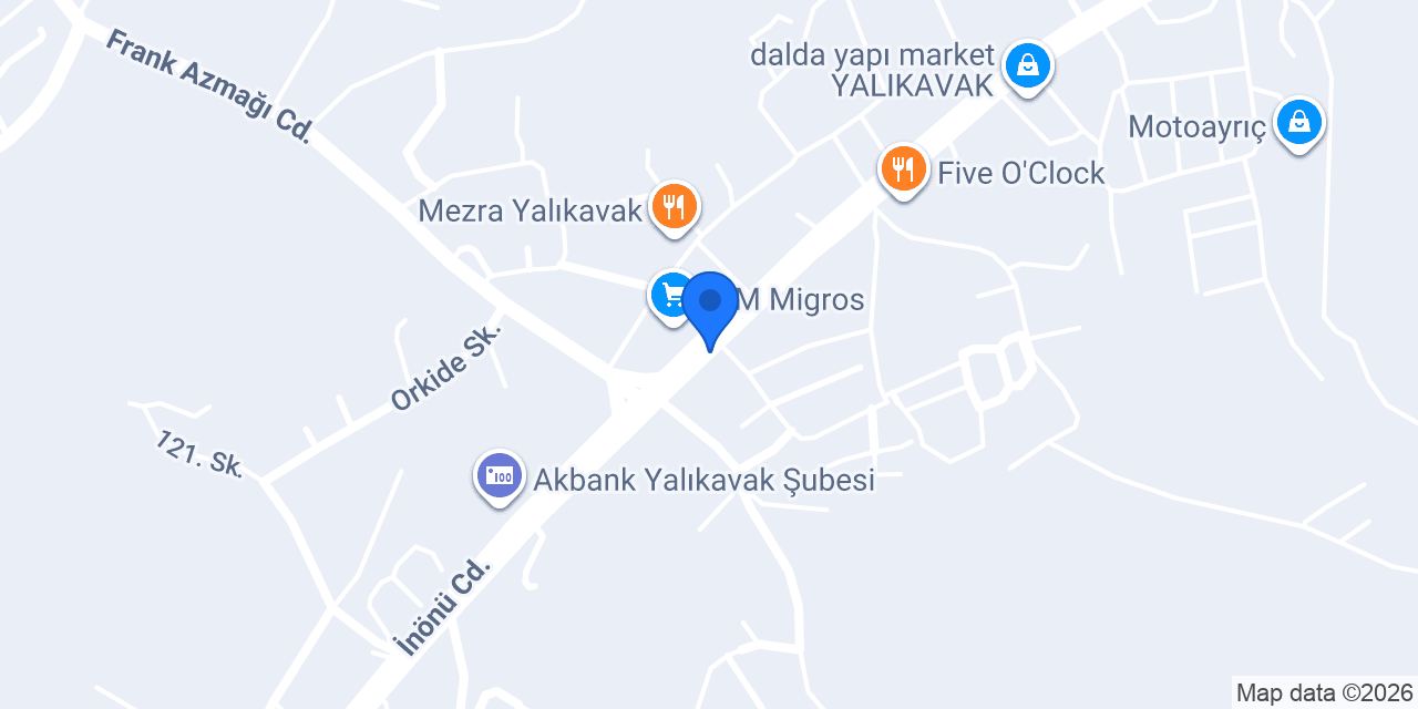 Derinmavi Seramik Atölyesi konumu