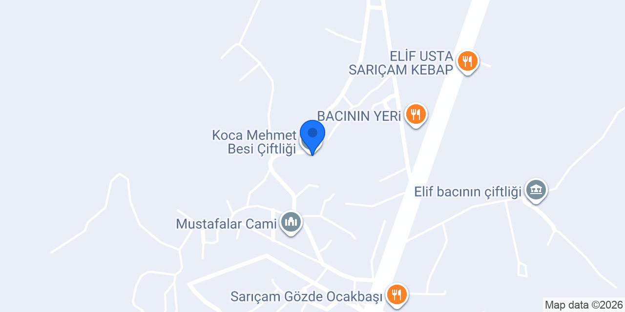 Koca Mehmet Besi Çiftliği konumu