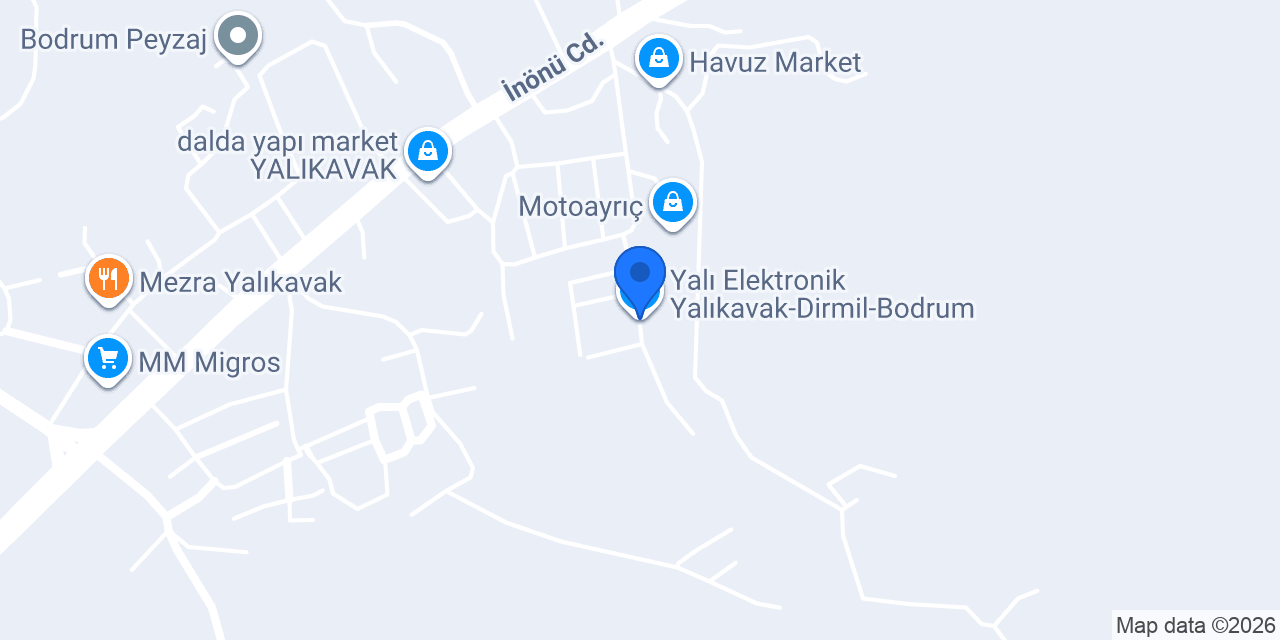 Yalı Elektronik Yalıkavak-Dirmil-Bodrum konumu