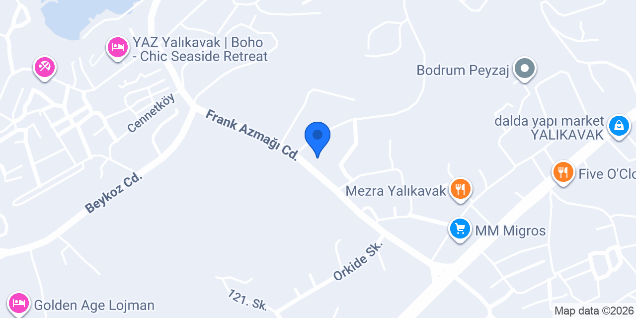 Inkaya Suites Yalıkavak konumu