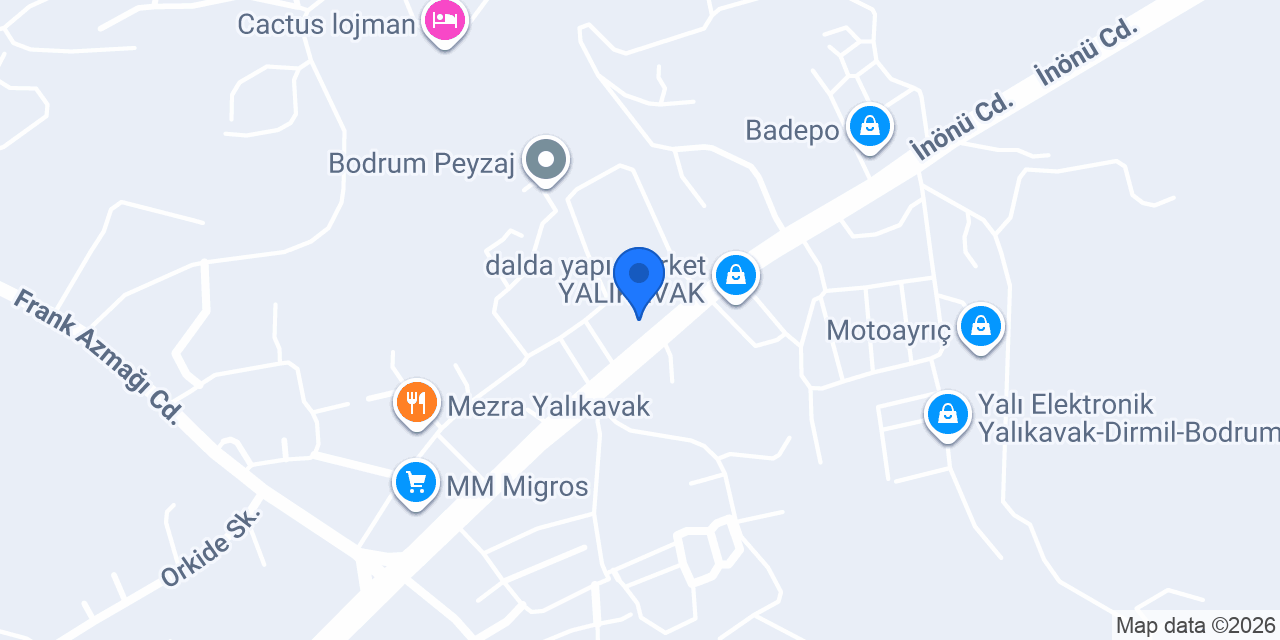 Pera Mutfak Bodrum konumu