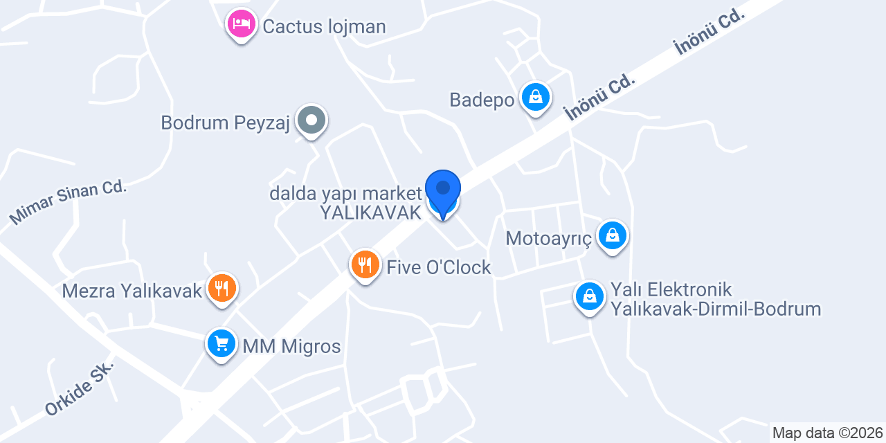 dalda yapı market YALIKAVAK konumu