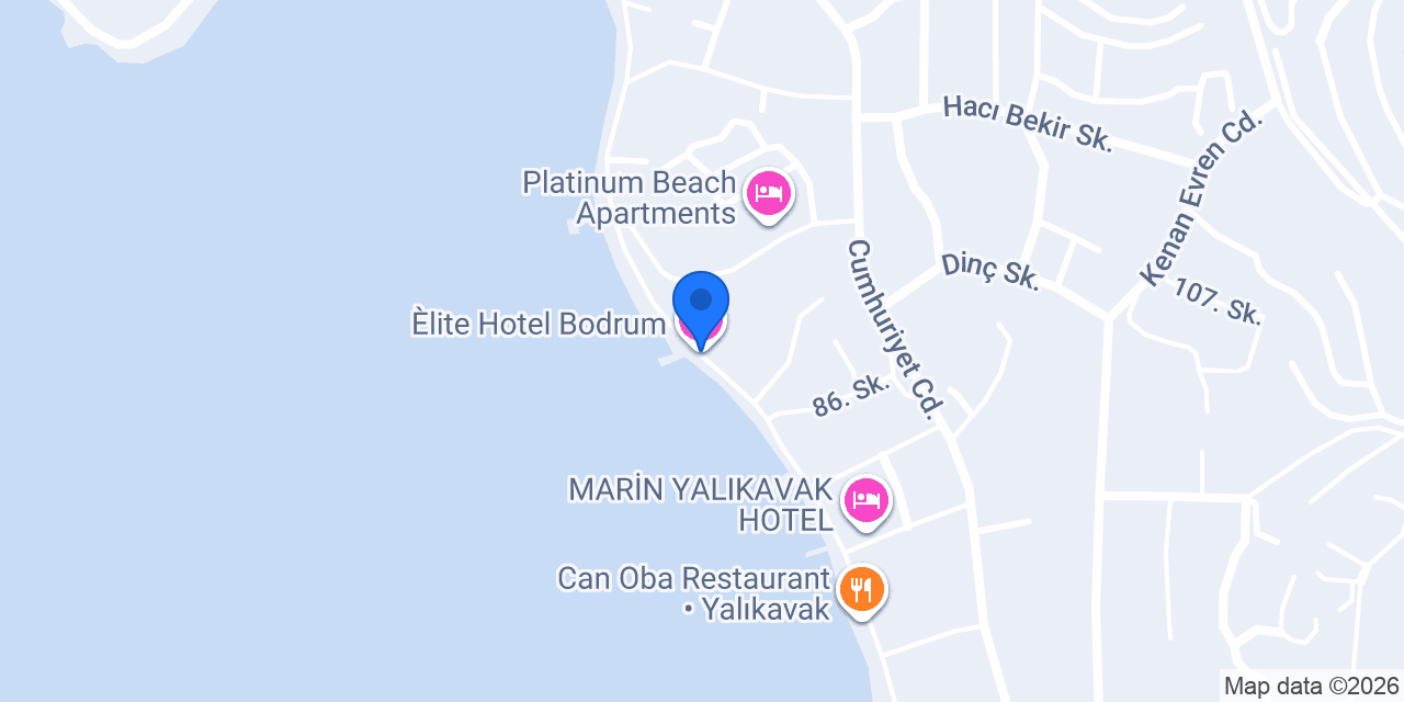 Èlite Hotel Bodrum konumu