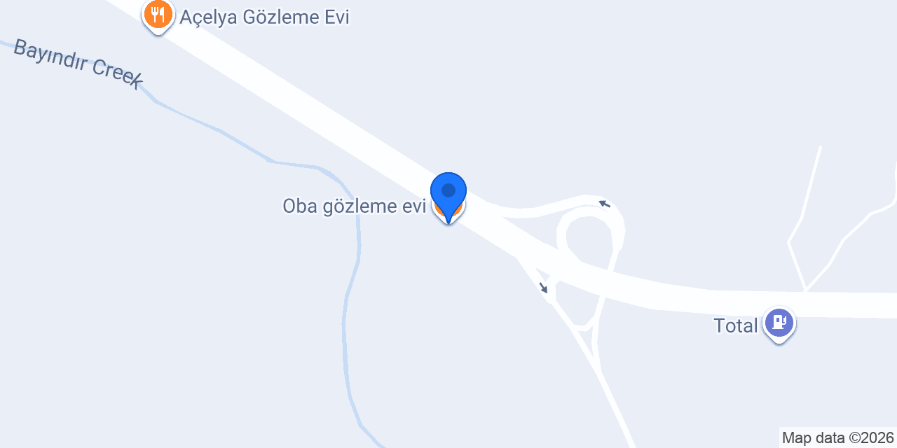 Oba gözleme evi konumu