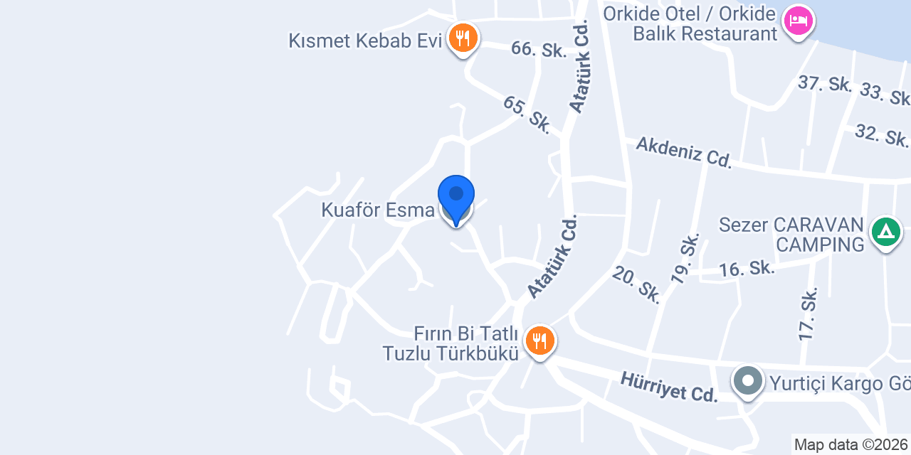 Kuaför Esma konumu