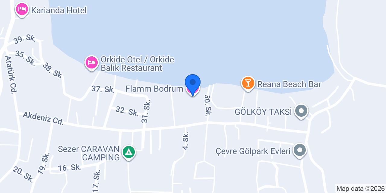 Flamm Bodrum konumu