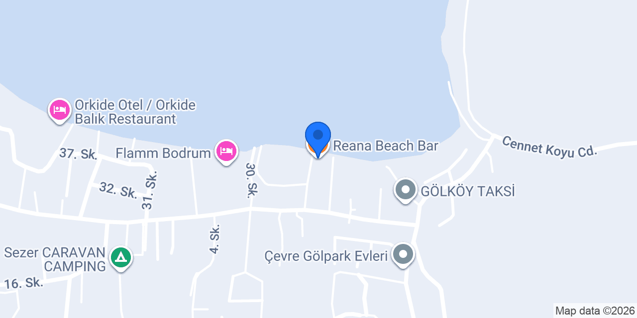 Reana Beach Bar konumu