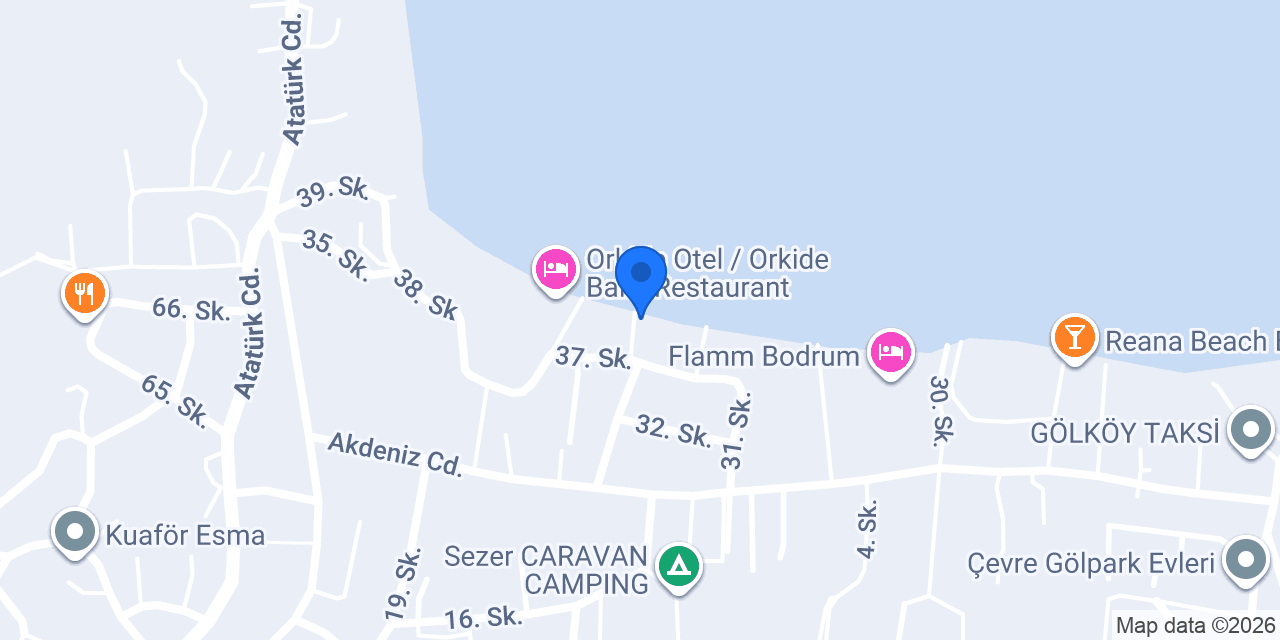 Lavinya Otel Göltürkbükü konumu