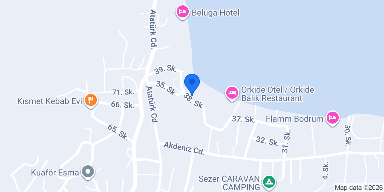 Beyaz Suite Beach Hotel & Restaurant konumu