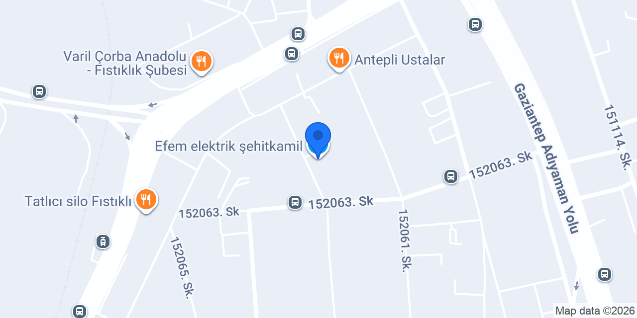 Efem elektrik şehitkamil konumu
