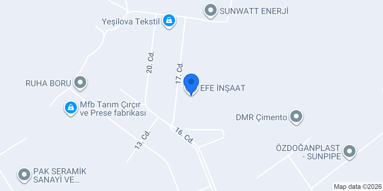 EFE İNŞAAT konumu