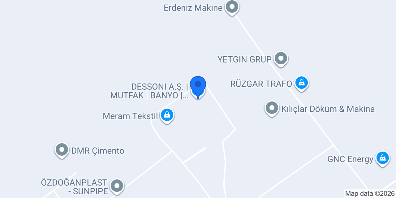 DESSONI A.Ş. | MUTFAK | BANYO | KAPI | MOBİLYA FABRİKASI konumu