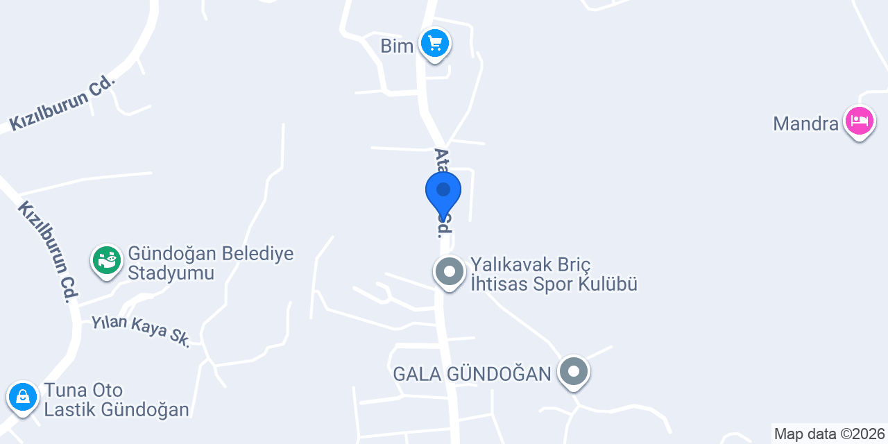Gündoğan Dolmuş Durağı konumu
