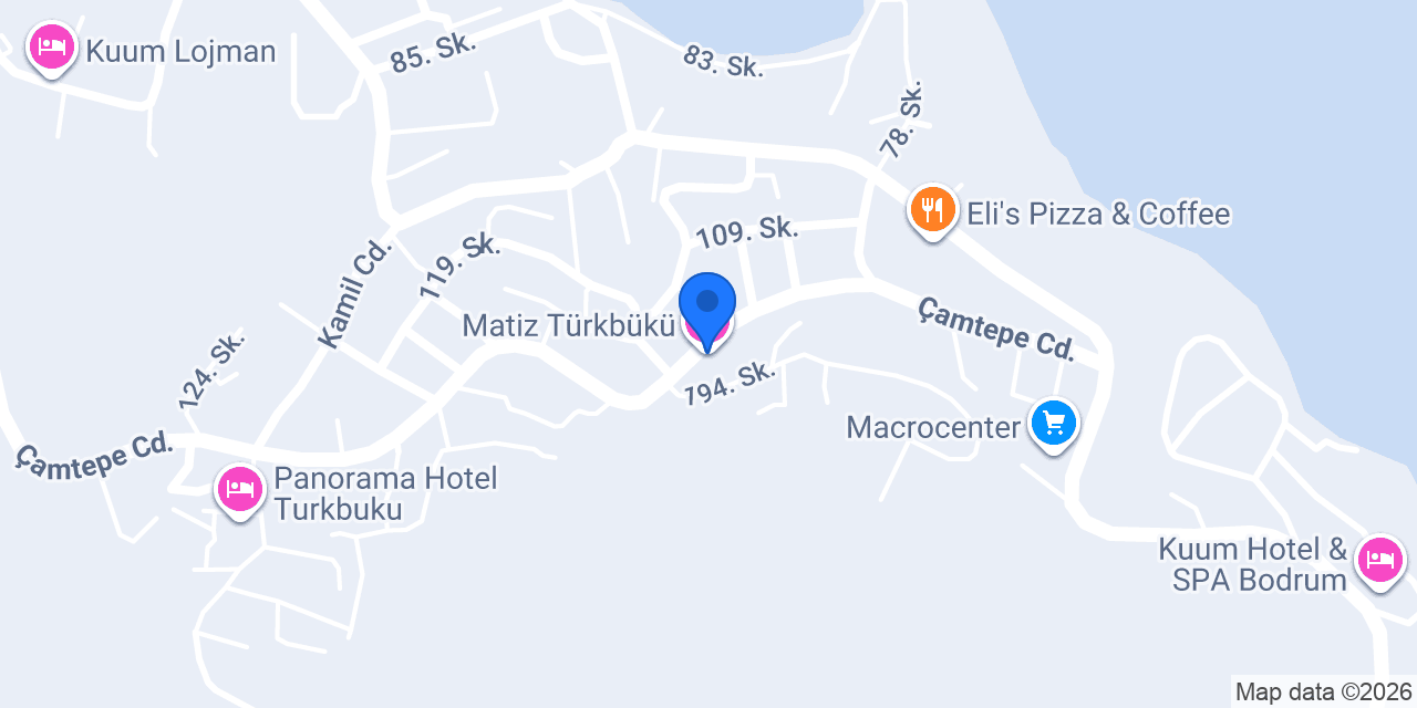 Matiz Türkbükü konumu