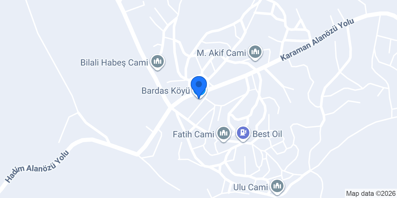 Bardas Köyü konumu
