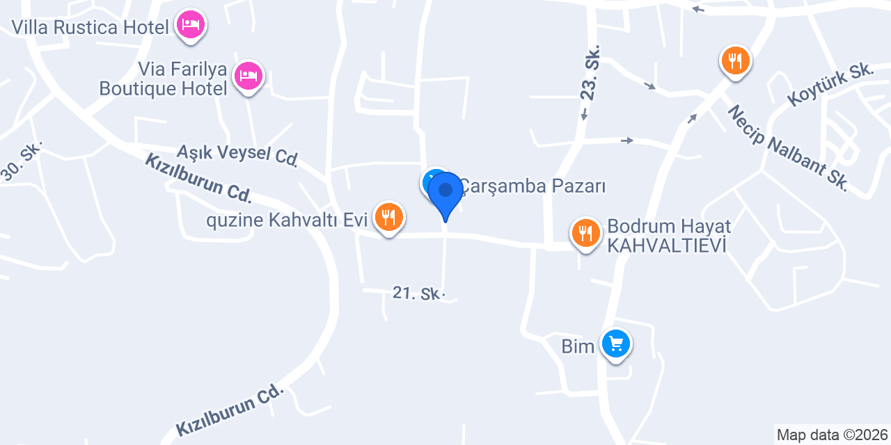 Bodrum köy pazarı konumu
