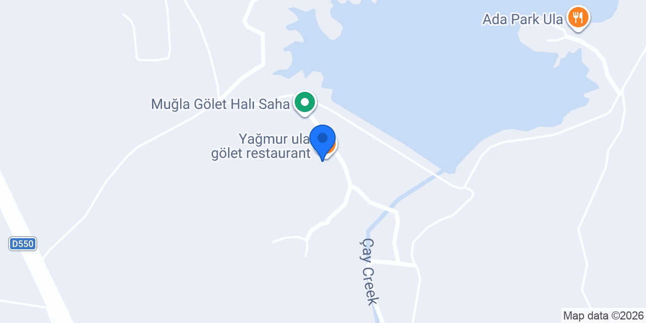 Yağmur ula gölet restaurant konumu