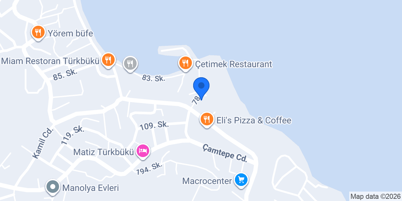 Bodrum Kamping Türkbükü konumu