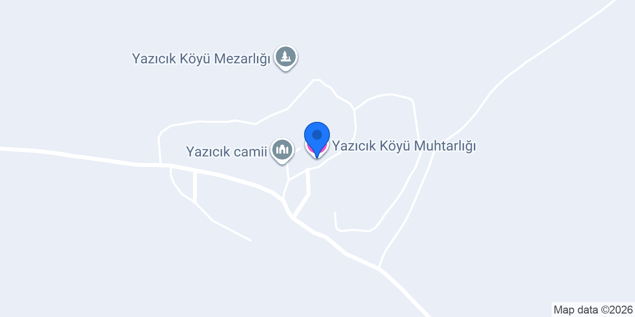 Yazıcık Köyü Muhtarlığı konumu