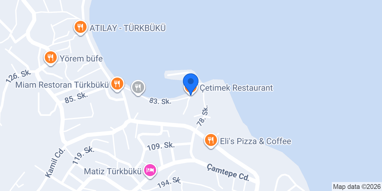 Çetimek Restaurant konumu