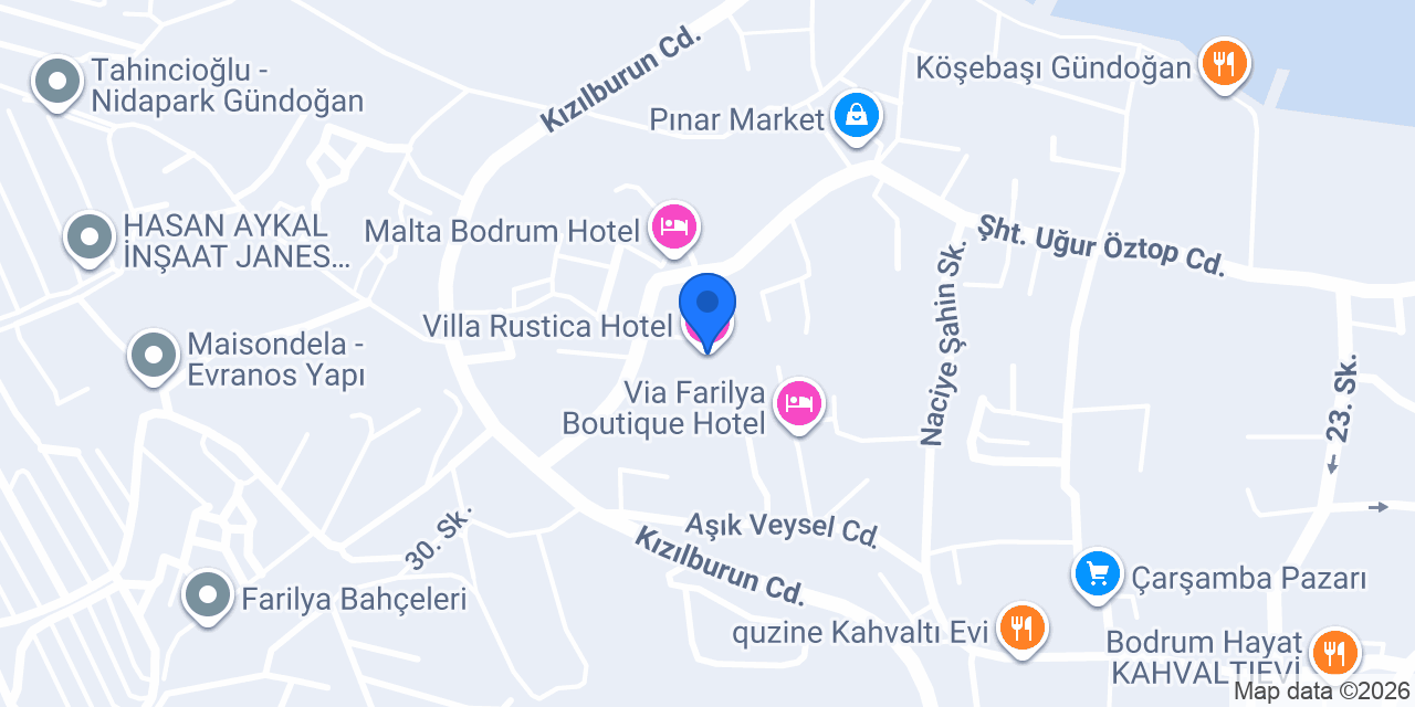 Villa Rustica Hotel konumu