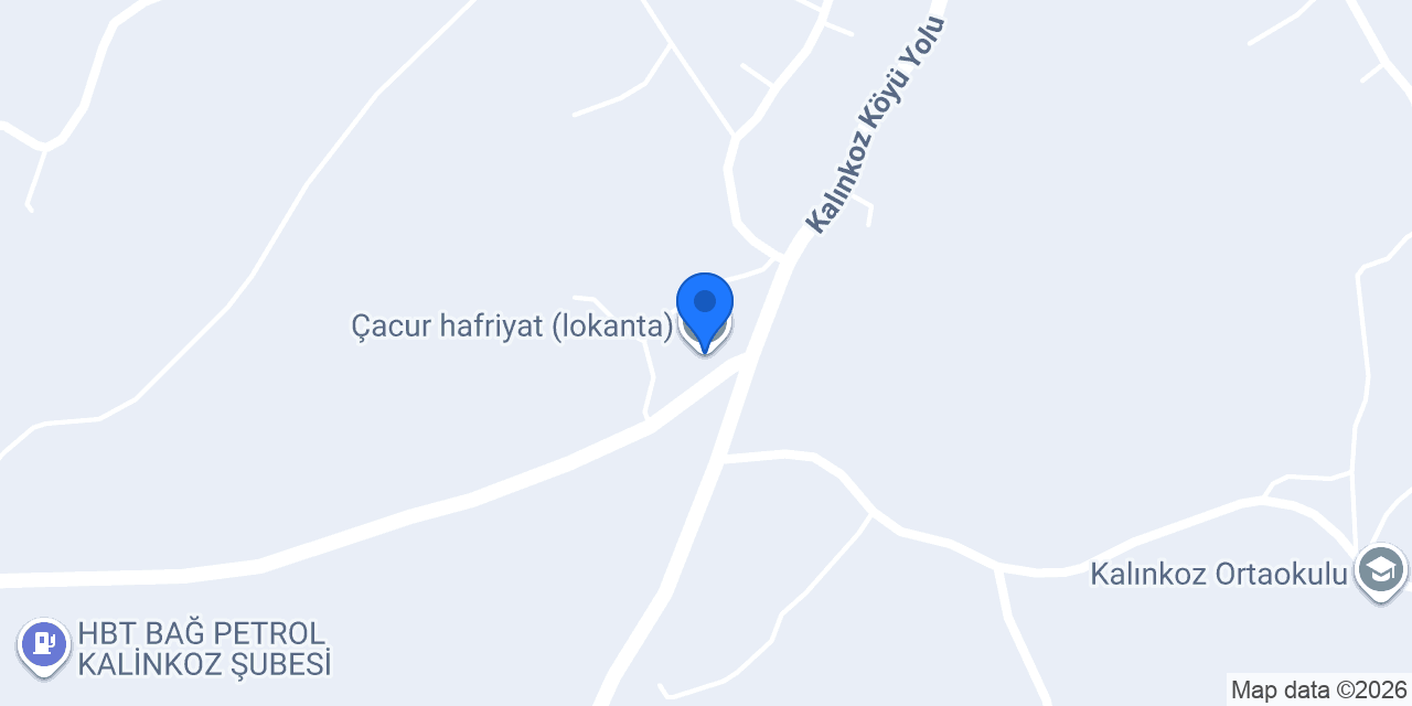 Çacur hafriyat (lokanta) konumu