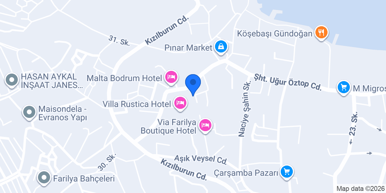MMK Yel Değirmeni Pansiyon konumu