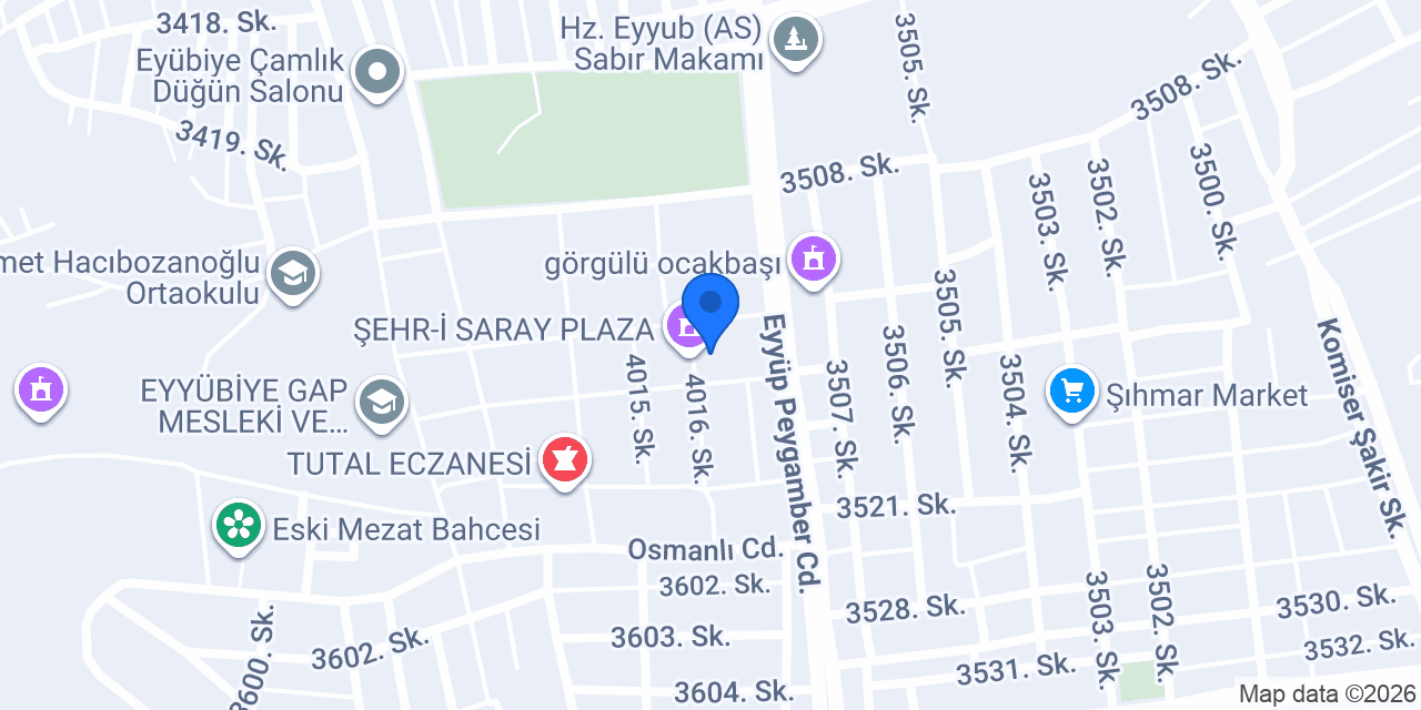 Eyyübiye Sürücü Kursu konumu