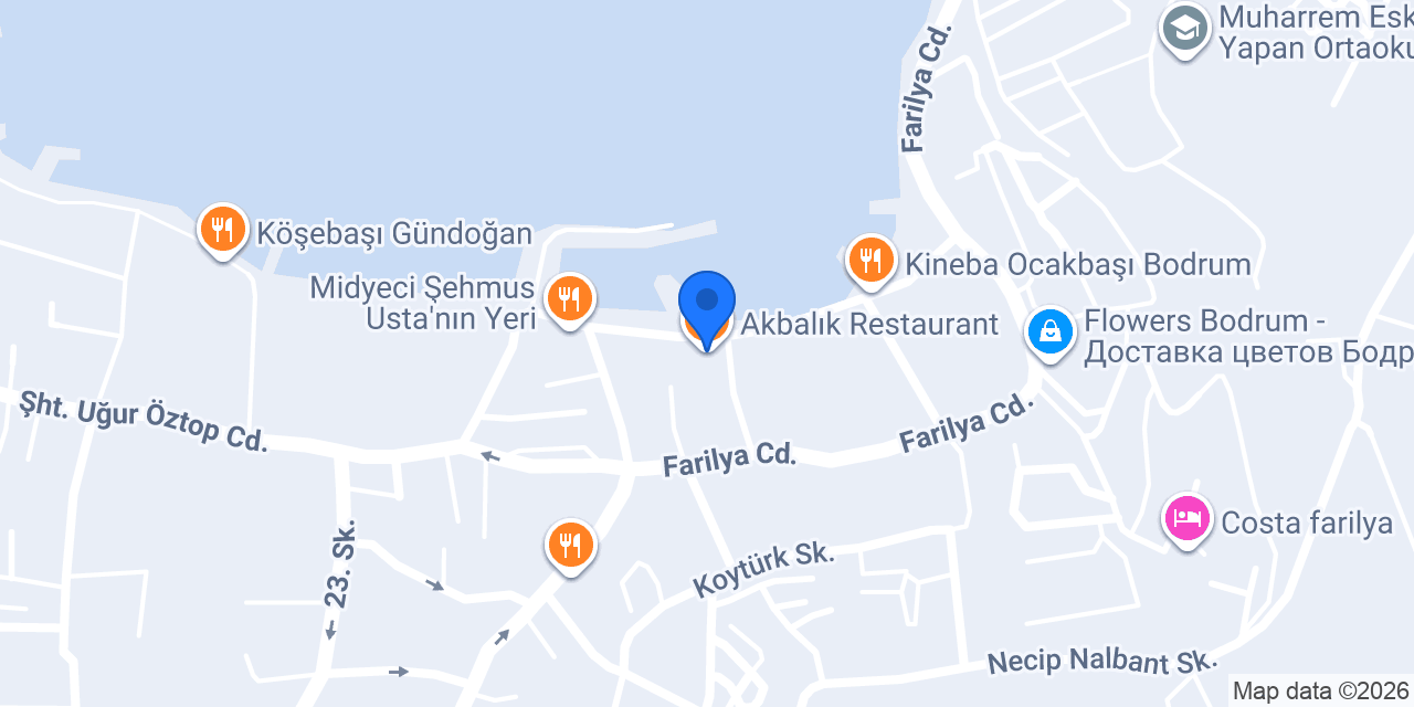 Akbalık Restaurant konumu