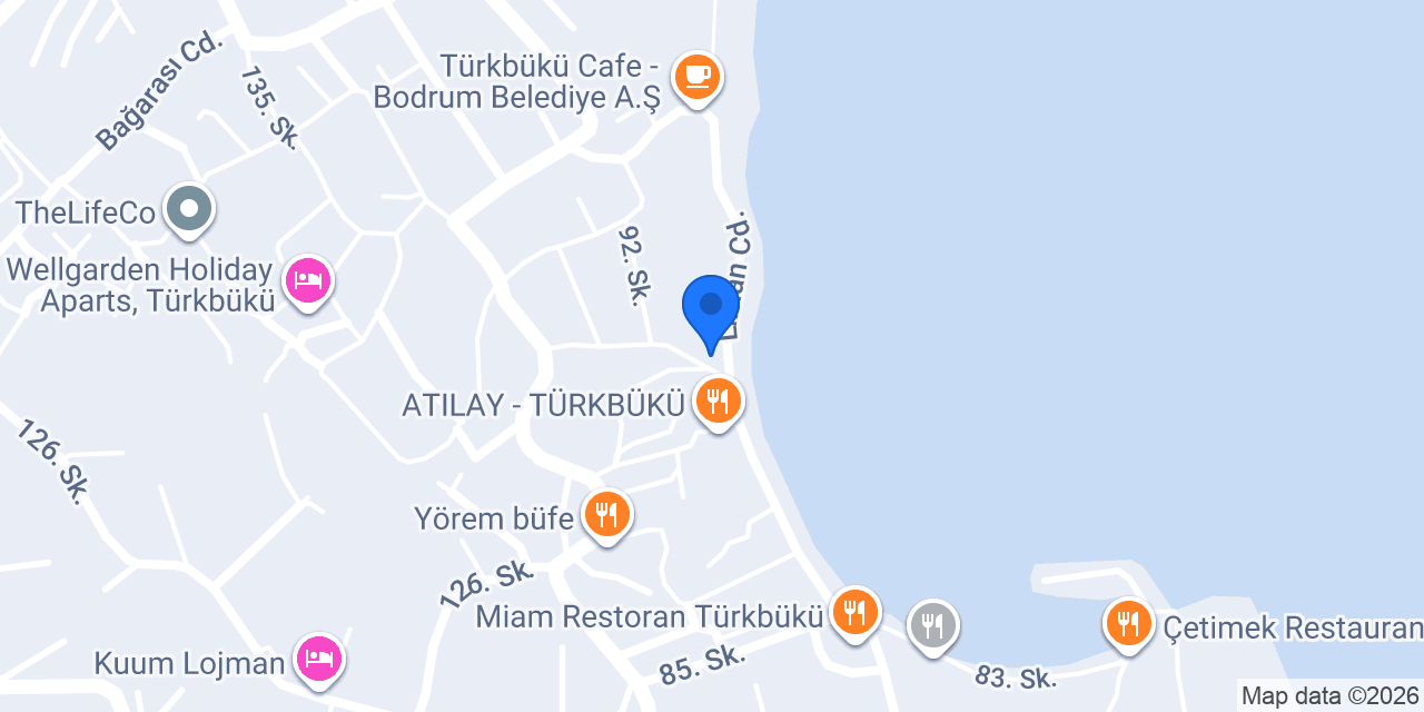 Dali Beach Türkbükü konumu