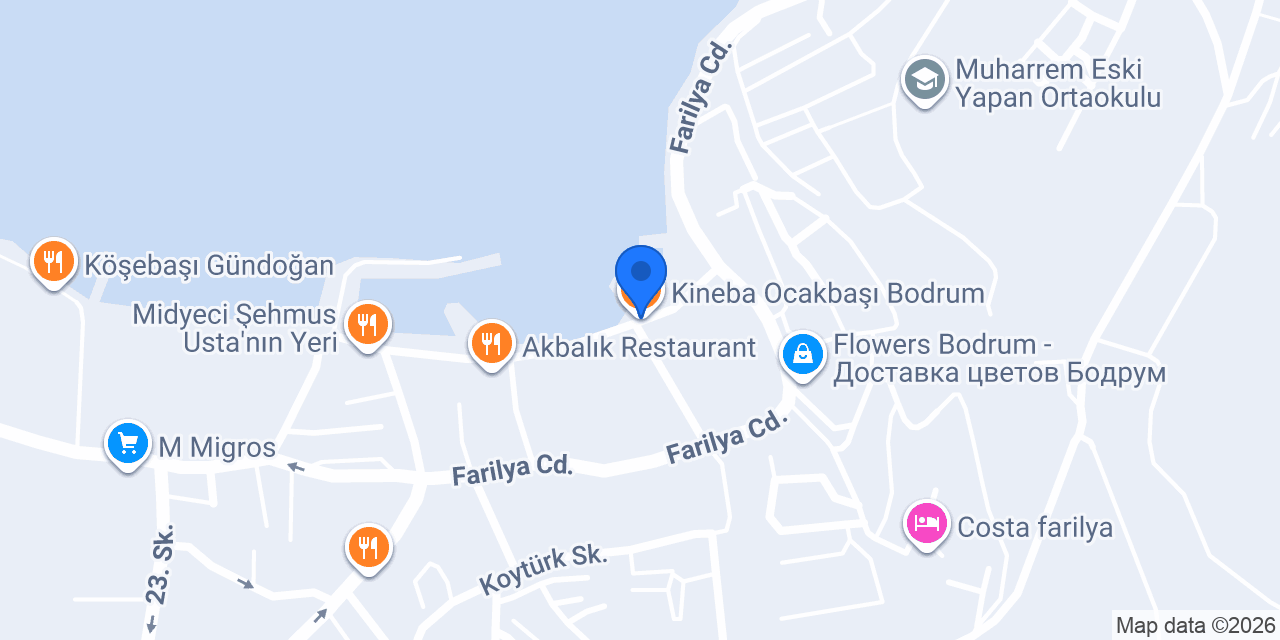 Kineba Ocakbaşı Bodrum konumu