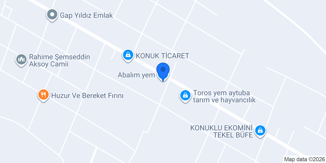 Abalım yem konumu