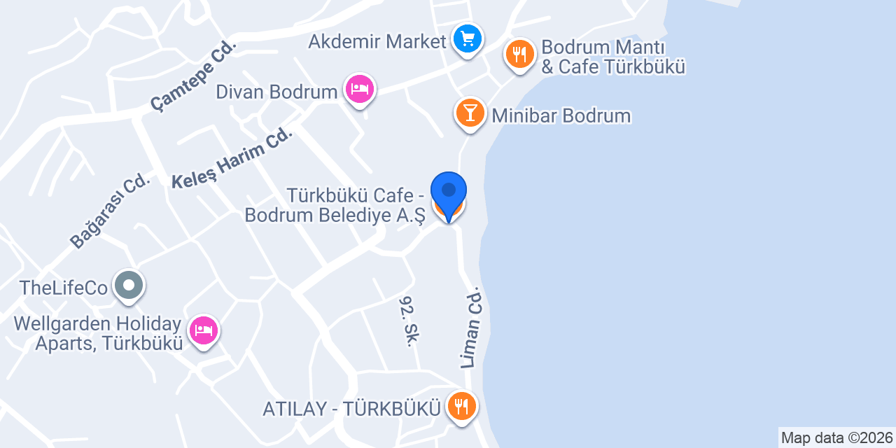 Türkbükü Cafe - Bodrum Belediye A.Ş. konumu