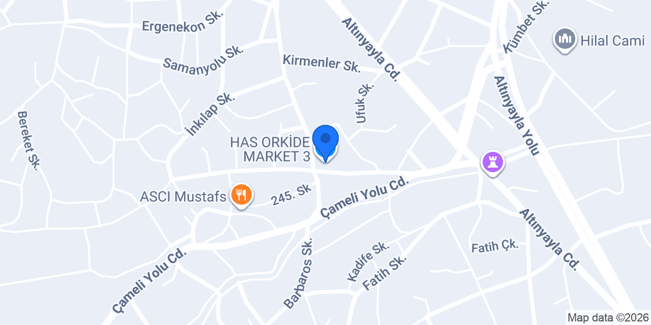 HAS ORKİDE MARKET 3 konumu