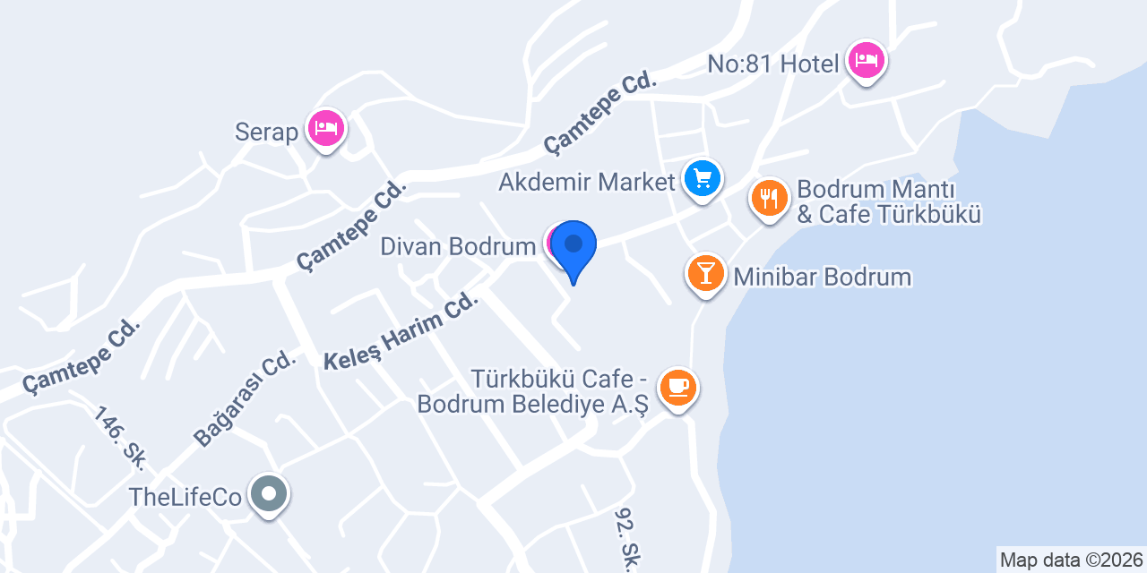 Divan Pastanesi Türkbükü konumu