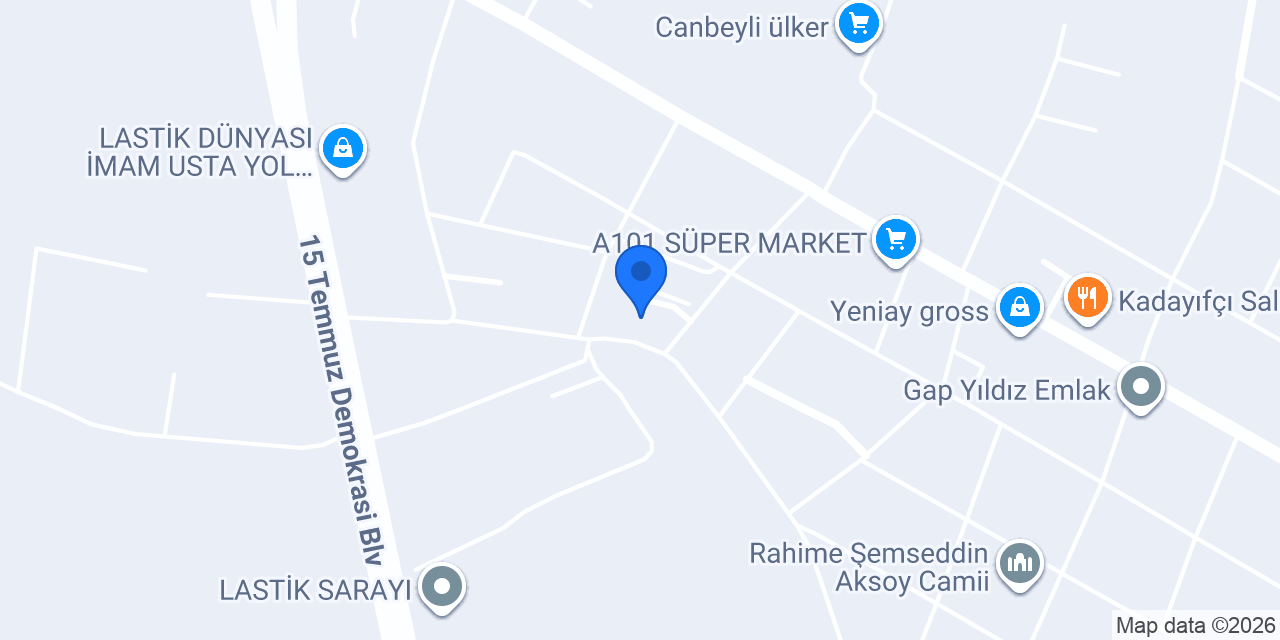 Urfa Duşa Kabin konumu