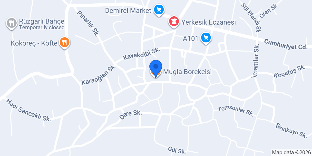 Mugla Borekcisi konumu