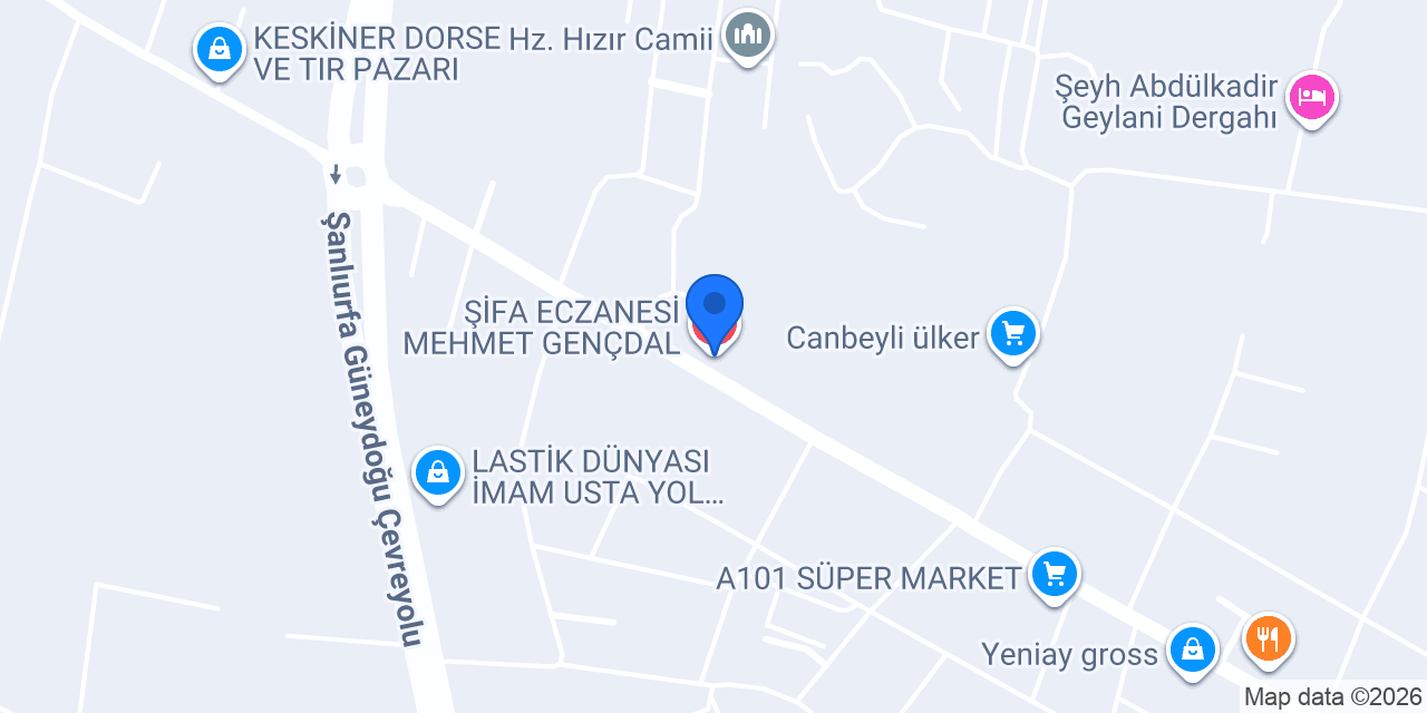 ŞİFA ECZANESİ MEHMET GENÇDAL konumu